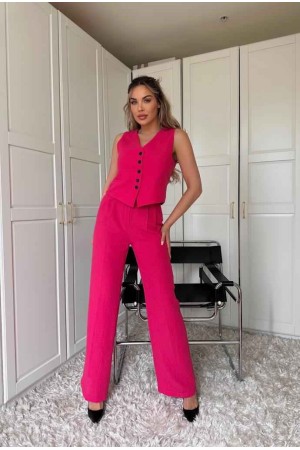 151803 TOPTAN FUŞYA PANTOLON TAKIM