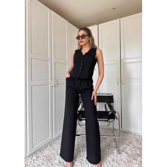 151805 TOPTAN SİYAH PANTOLON TAKIM