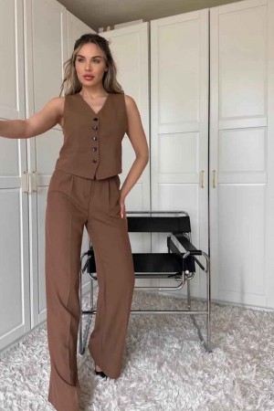 151807 TOPTAN ACI KAHVE PANTOLON TAKIM