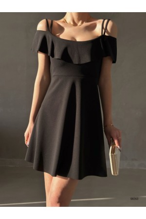 151918 TOPTAN SİYAH ELBİSE