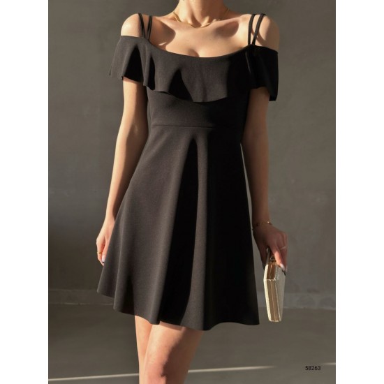 151918 TOPTAN SİYAH ELBİSE