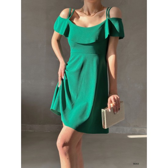 151919 TOPTAN YEŞİL ELBİSE