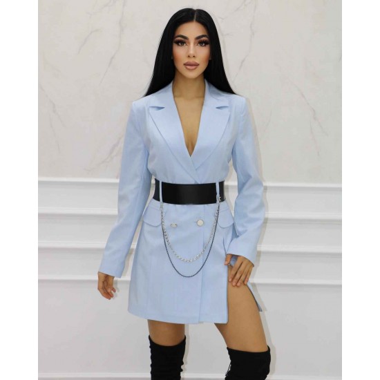 152062 TOPTAN MAVİ ELBİSE