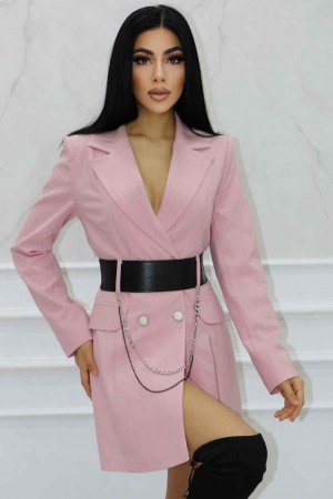 152066 TOPTAN PEMBE ELBİSE