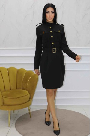 152068 TOPTAN SİYAH ELBİSE