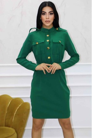 152069 TOPTAN YEŞİL ELBİSE