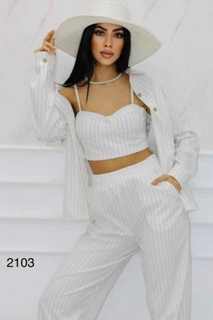 152079 TOPTAN BEYAZ PANTOLON TAKIM