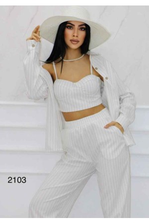 152079 TOPTAN BEYAZ PANTOLON TAKIM