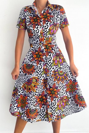 152481 patterned DRESS
