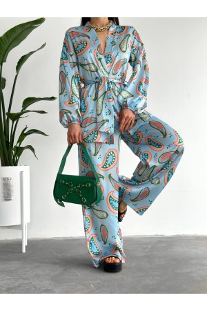 152485 TOPTAN DESENLİ PANTOLON TAKIM