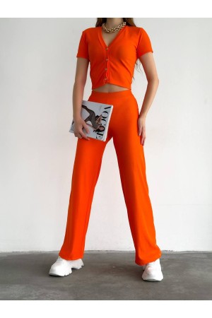 152487 TOPTAN TURUNCU PANTOLON TAKIM