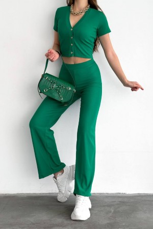 152491 TOPTAN YEŞİL PANTOLON TAKIM
