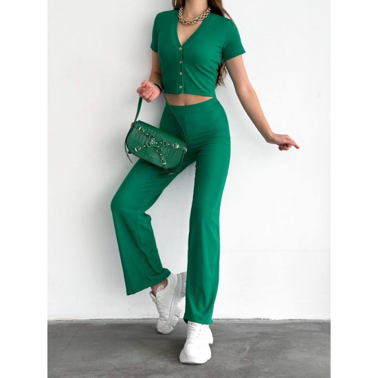 152491 TOPTAN YEŞİL PANTOLON TAKIM