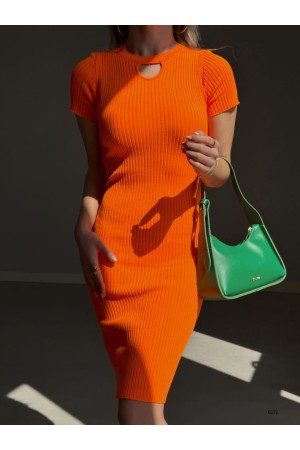 152663 TOPTAN TURUNCU ELBİSE