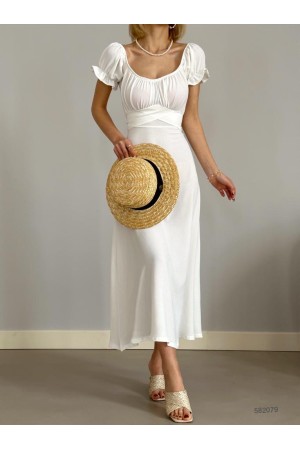 152786 TOPTAN BEYAZ ELBİSE