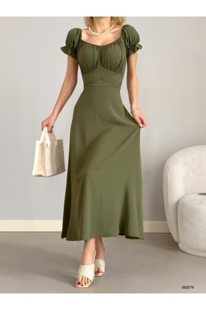 152787 TOPTAN HAKİ ELBİSE