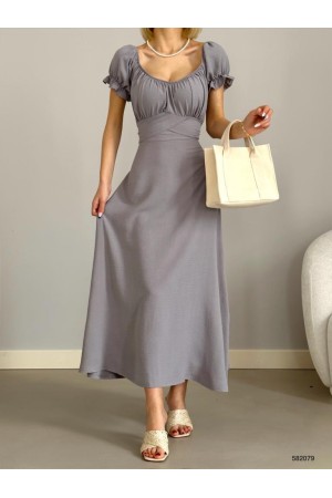 152791 TOPTAN GRİ ELBİSE