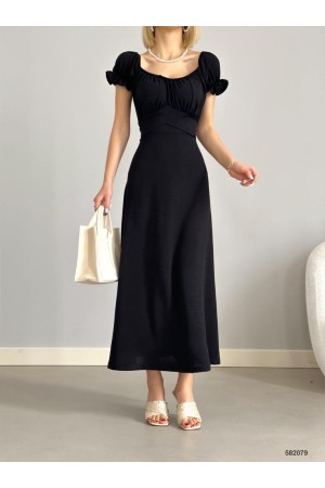 152793 TOPTAN SİYAH ELBİSE