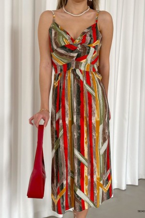 152804 TOPTAN DESENLİ ELBİSE