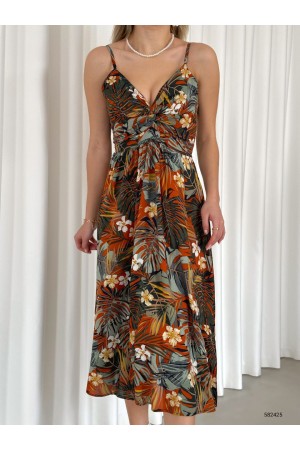 152807 TOPTAN DESENLİ ELBİSE