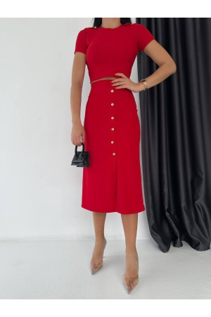 152818 TOPTAN KIRMIZI ETEK TAKIM