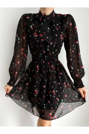 152826 TOPTAN DESENLİ ELBİSE