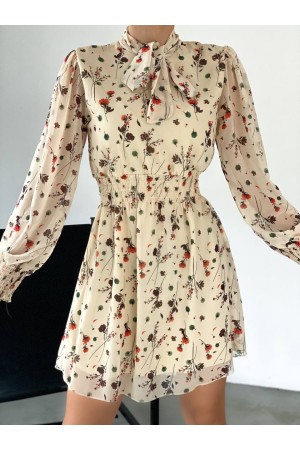 152827 TOPTAN DESENLİ ELBİSE