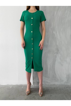 152830 TOPTAN YEŞİL ELBİSE
