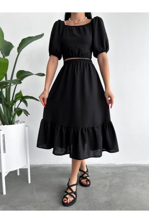 152832 TOPTAN SİYAH ETEK TAKIM