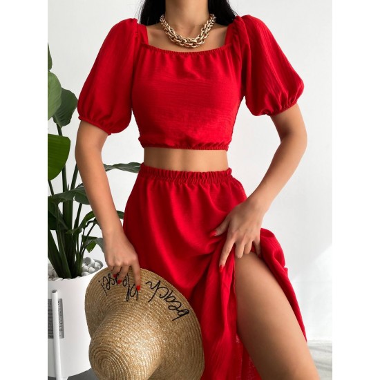 152835 TOPTAN KIRMIZI ETEK TAKIM