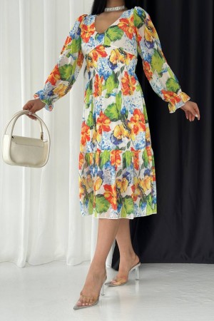 152837 patterned DRESS