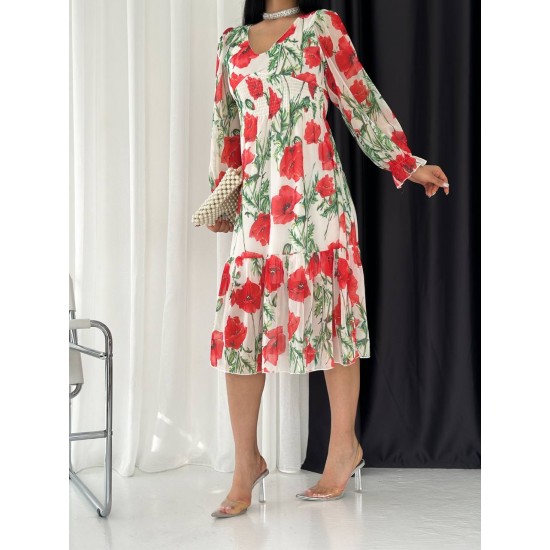 152841 patterned DRESS