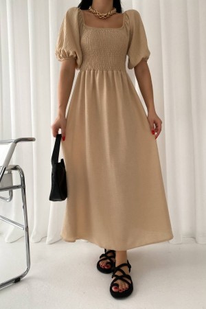 152843 beige DRESS