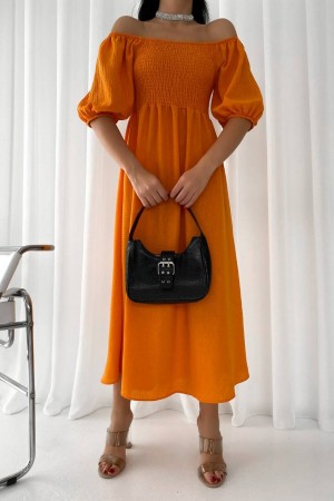 152849 orange DRESS