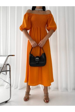 152849 orange DRESS