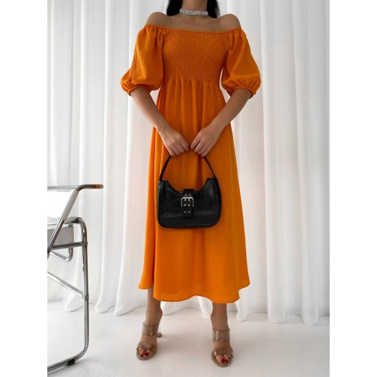 152849 orange DRESS