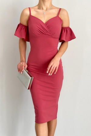 152967 TOPTAN PEMBE ELBİSE