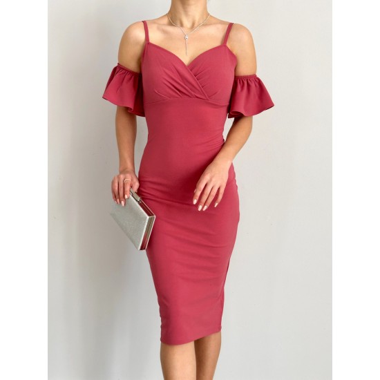 152967 TOPTAN PEMBE ELBİSE