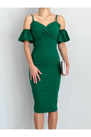 152968 TOPTAN YEŞİL ELBİSE