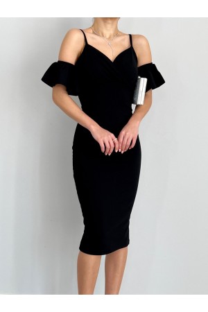 152970 TOPTAN SİYAH ELBİSE