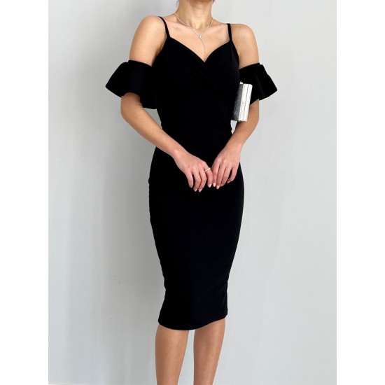 152970 TOPTAN SİYAH ELBİSE