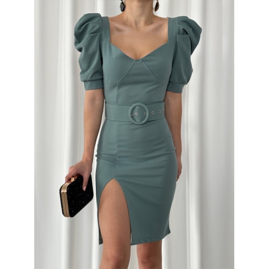 152977 TOPTAN MİNT ELBİSE