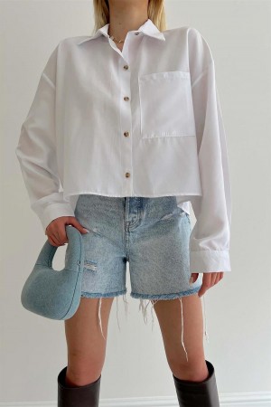 152987 TOPTAN BEYAZ GÖMLEK