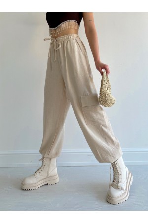 152996 TOPTAN BEJ PANTOLON