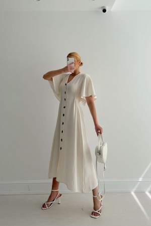 152998 TOPTAN BEYAZ ELBİSE