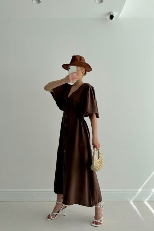 153001 TOPTAN KAHVE ELBİSE