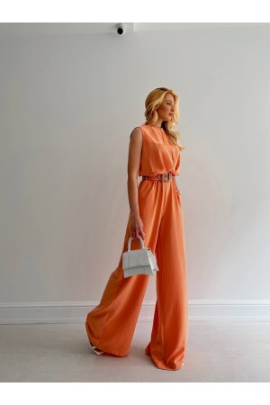 153009 TOPTAN TURUNCU ELBİSE