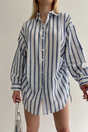 153015 TOPTAN ÇİZGİLİ GÖMLEK