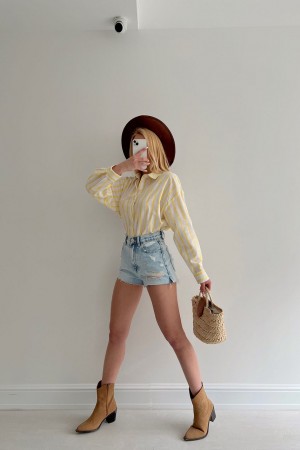 153016 TOPTAN ÇİZGİLİ GÖMLEK