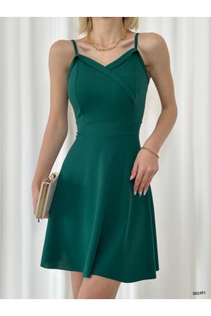 153248 TOPTAN YEŞİL ELBİSE